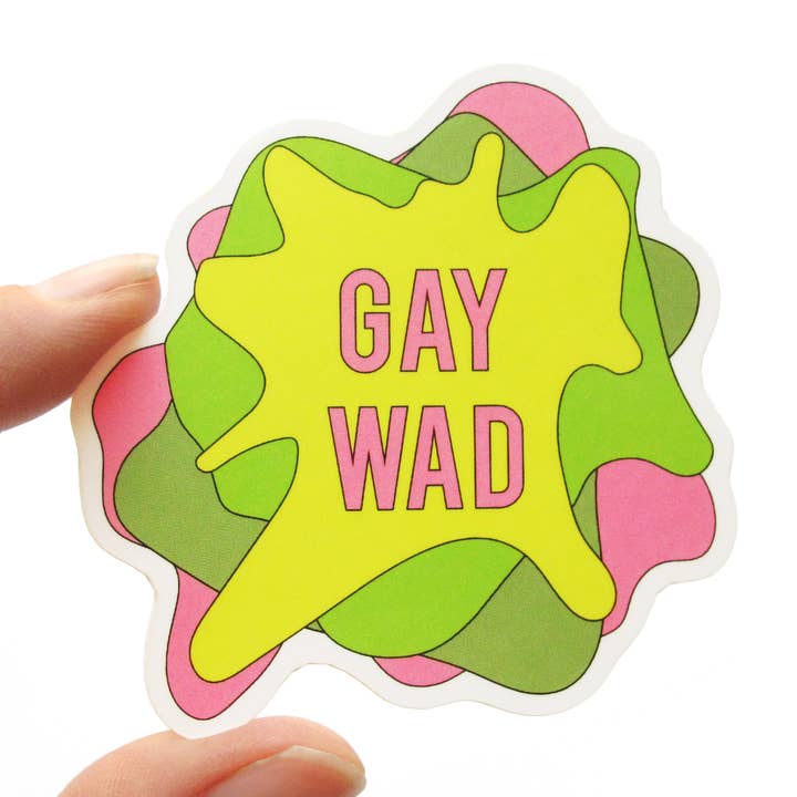 GAY WAD Queer Sticker l Cute Gay Laptop Sticker for wholesale by Word For Word Factory