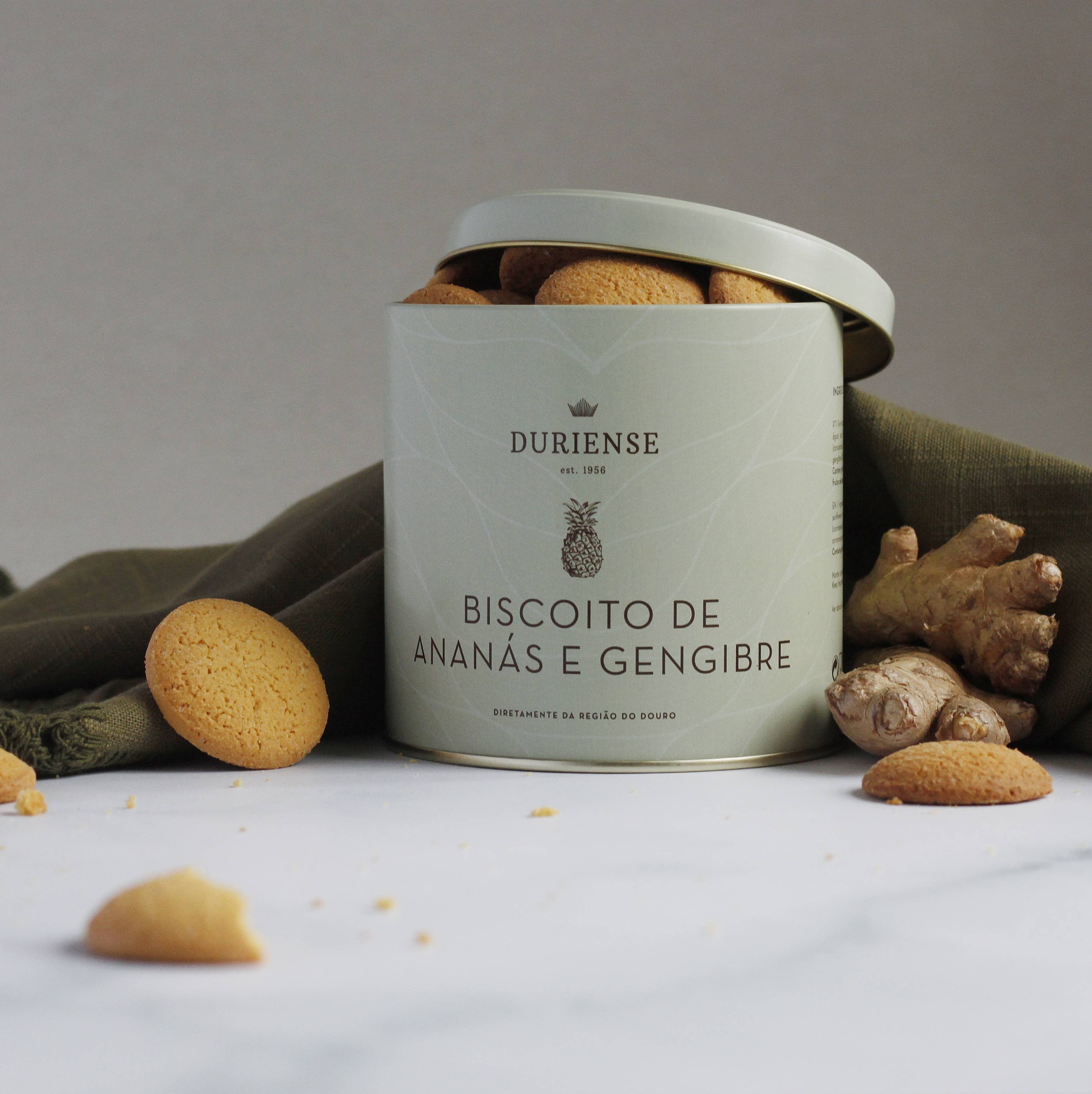 Duriense - Wholesale Cookie - Pineapple and Ginger Biscuit - TIN1