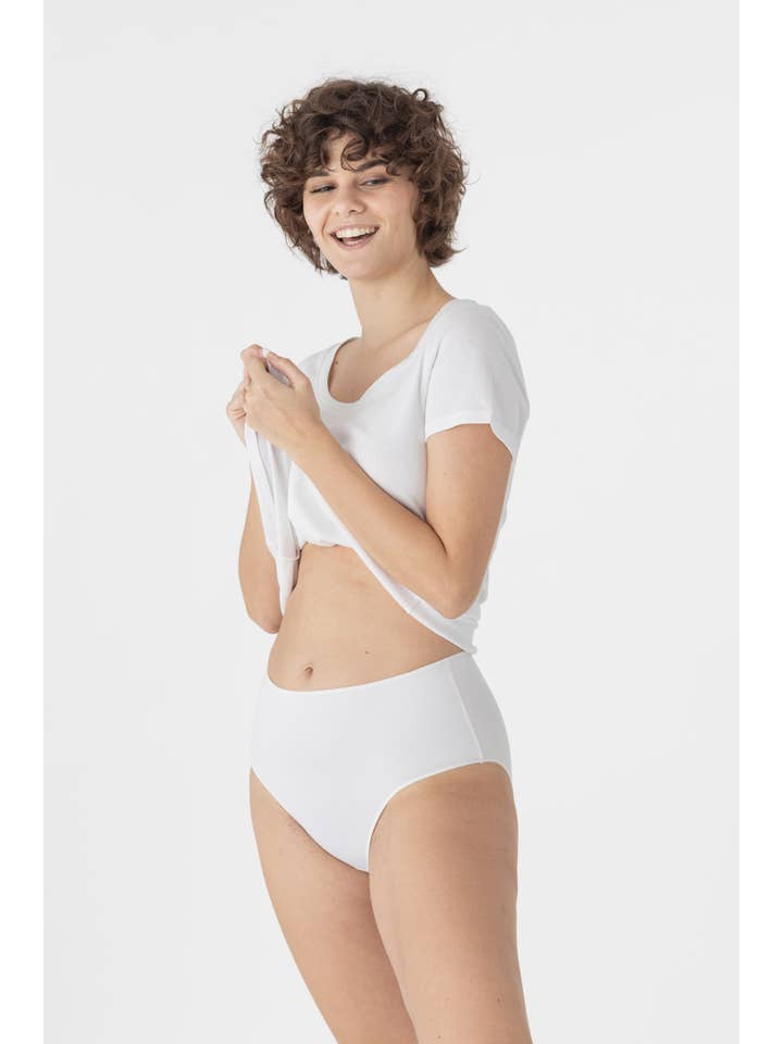 Maison Lejaby – Großhandel Unterwäsche – Damen – Maison Lejaby Unsichtbare weiße High-Waist-Höschen15