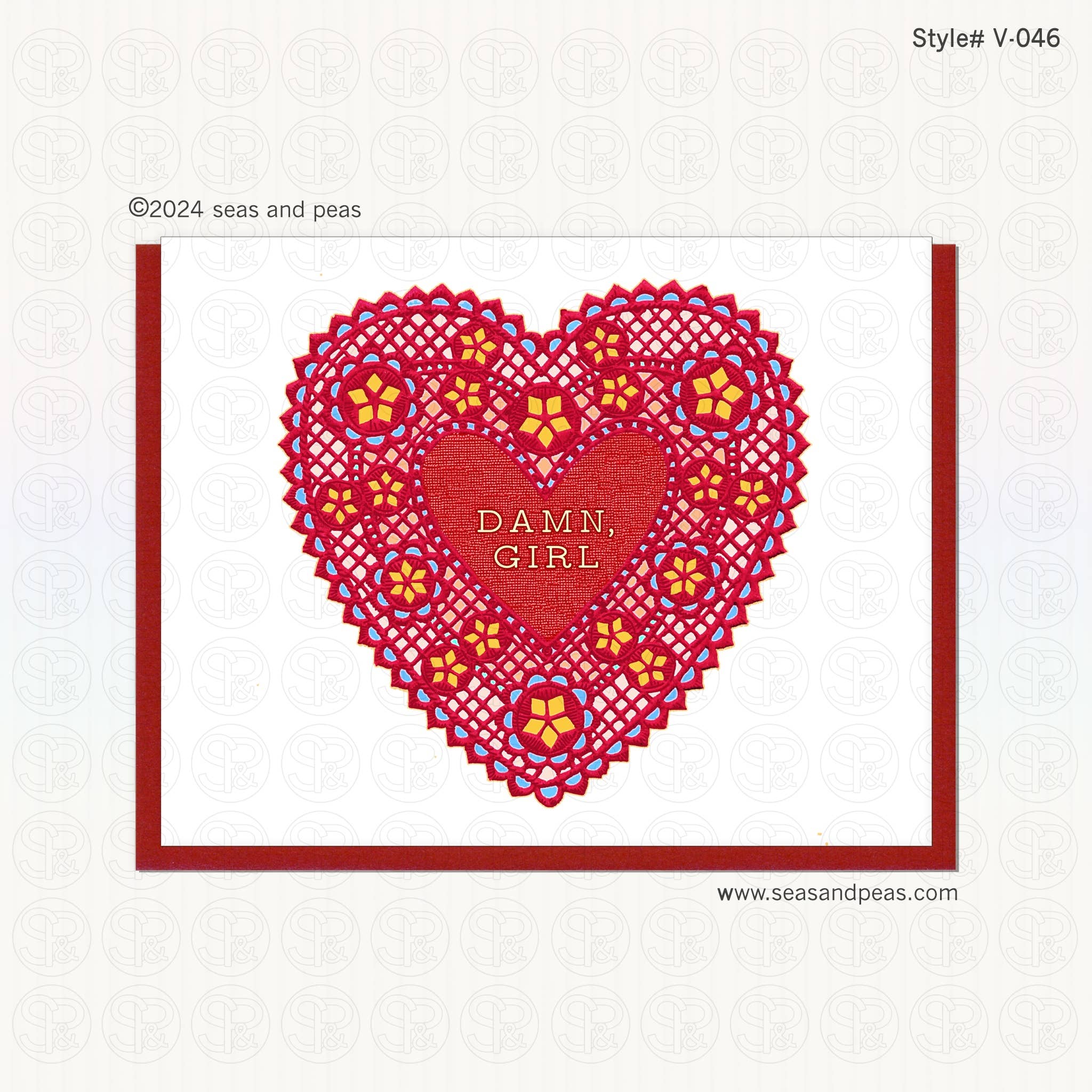 Seas and Peas, LLC - Wholesale Valentine's Day Card - Damn Girl Valentine Card0