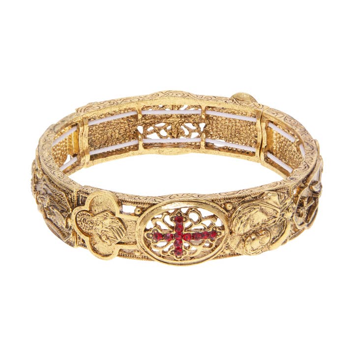Symbols Of Faith Spiritual Imagery & Light Siam Red Crystal for wholesale by 1928 Jewelry