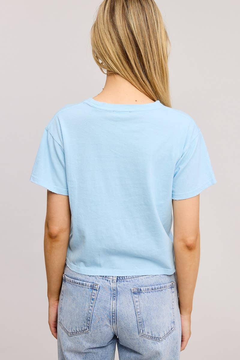 Zutter - Wholesale Screen Printed T-Shirt - Women's - PUFF' Saved By Grace Graphic S/S Seamless Faux Crop5