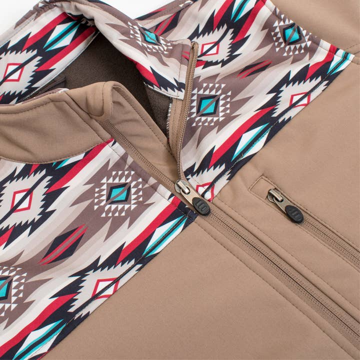 Rodeo Clothing - Wholesale Jacket - Women's - Women's Softshell Aztec Print Fleece-Lined Jackets