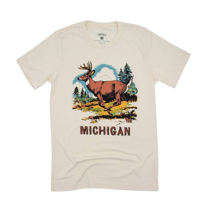 Michigan Deer T-Shirt for wholesale by Peninsulas