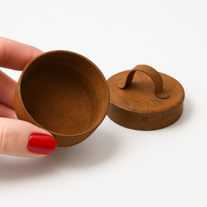 Rostig metall 2-5/8" Rostig metall lock med handtag för masonburk med liten öppning för wholesale på Faire3