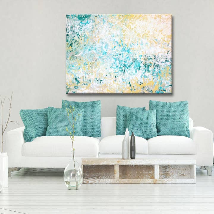 Ready2Hangart - Lienzo abstracto «Elation» por Norman Wyatt, Jr. para venta al por mayor de Ready2hangart, Inc.