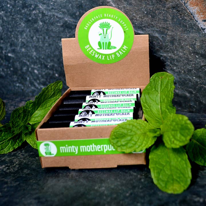 Badgerface Beauty Supply – wholesale Lip Balm – Lip Balm Display. Eco Lip Balm. Impulse Buys - 12 pack.12