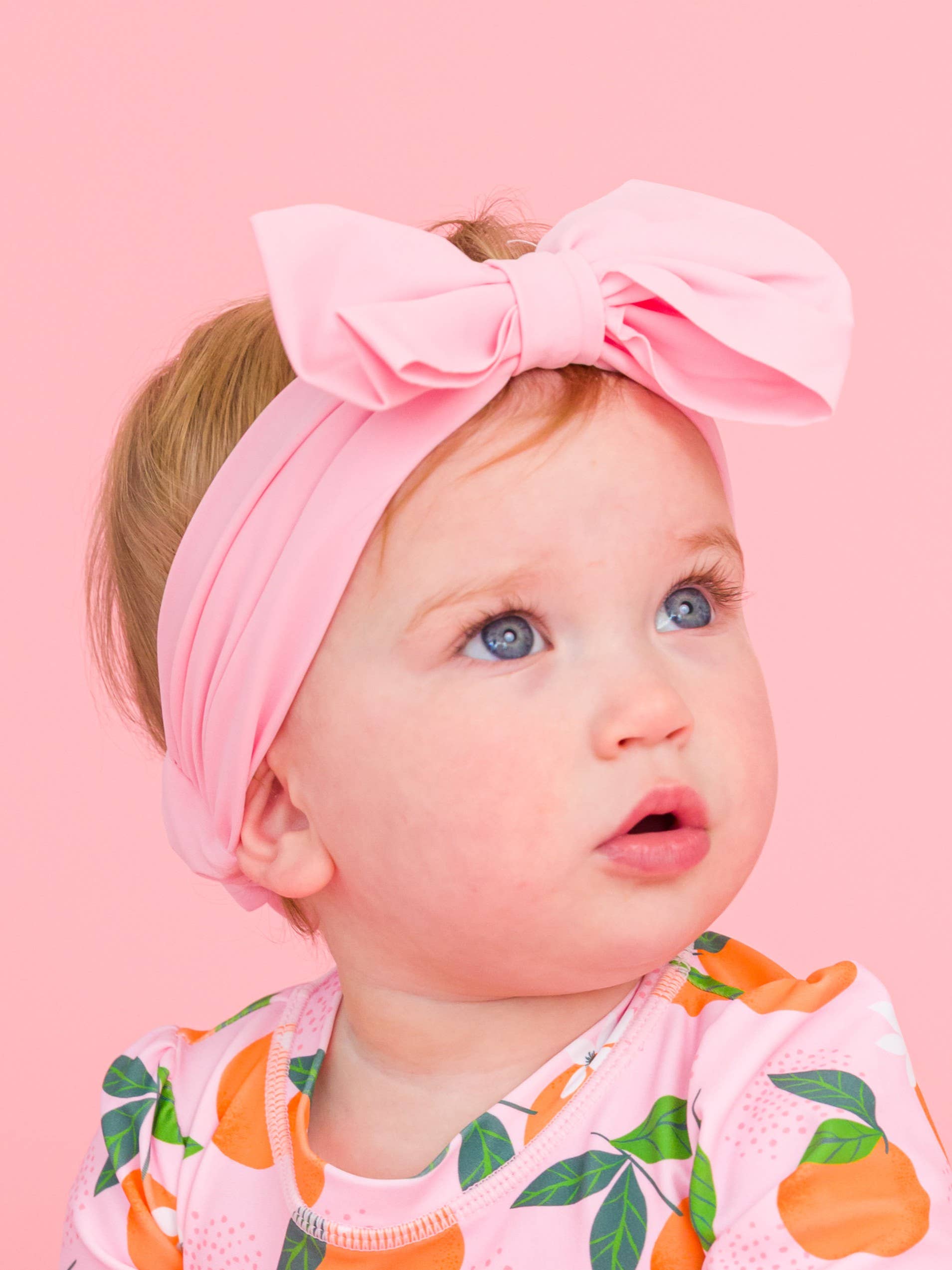 RuffleButts + RuggedButts - Wholesale Fashion Headband - Kids - Girls Pink Swim + Active Bow Headband3