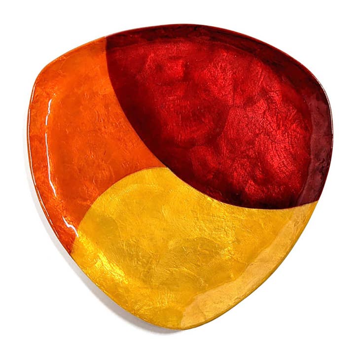 Grand Plateau en Nacre Tricolore Automne pour la vente par Ithemba