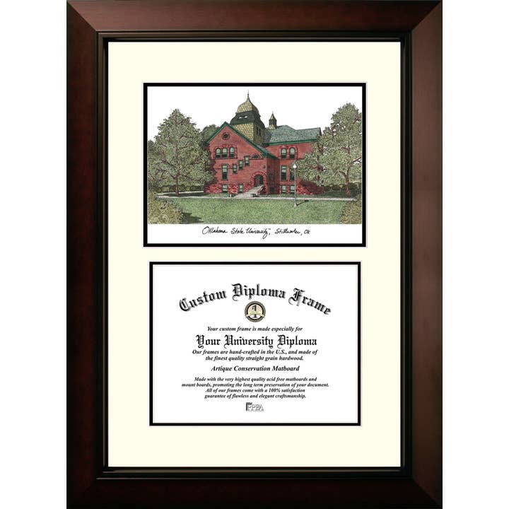 Oklahoma State University Legacy Scholar Diploma Frame for wholesale by Campus Images
