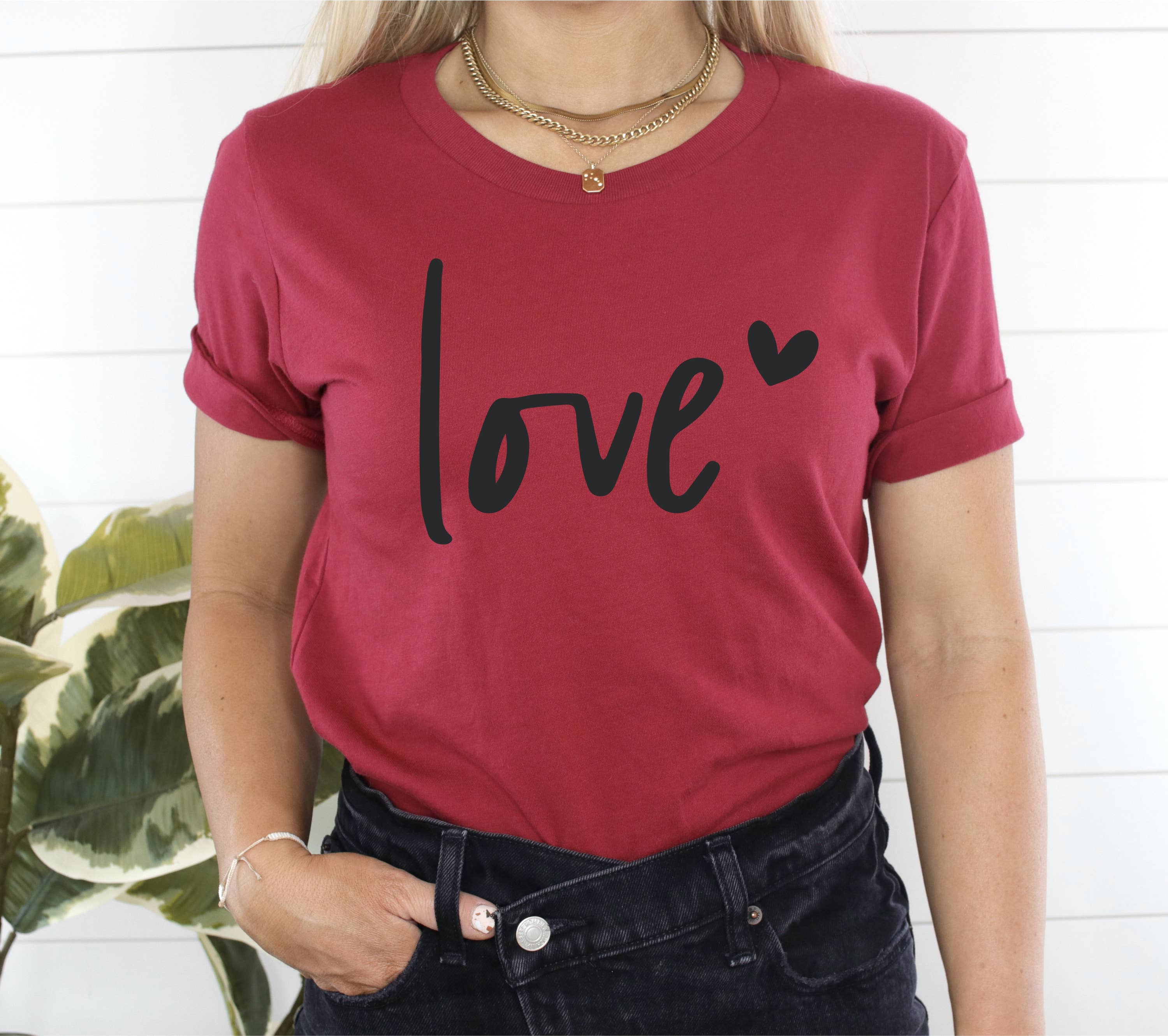 Humm & Willow - Vente T-shirt sérigraphié – femme - Chemise de Saint-Valentin - Chemise de Saint-Valentin - Chemise d'amour - T-shirt d'amour6
