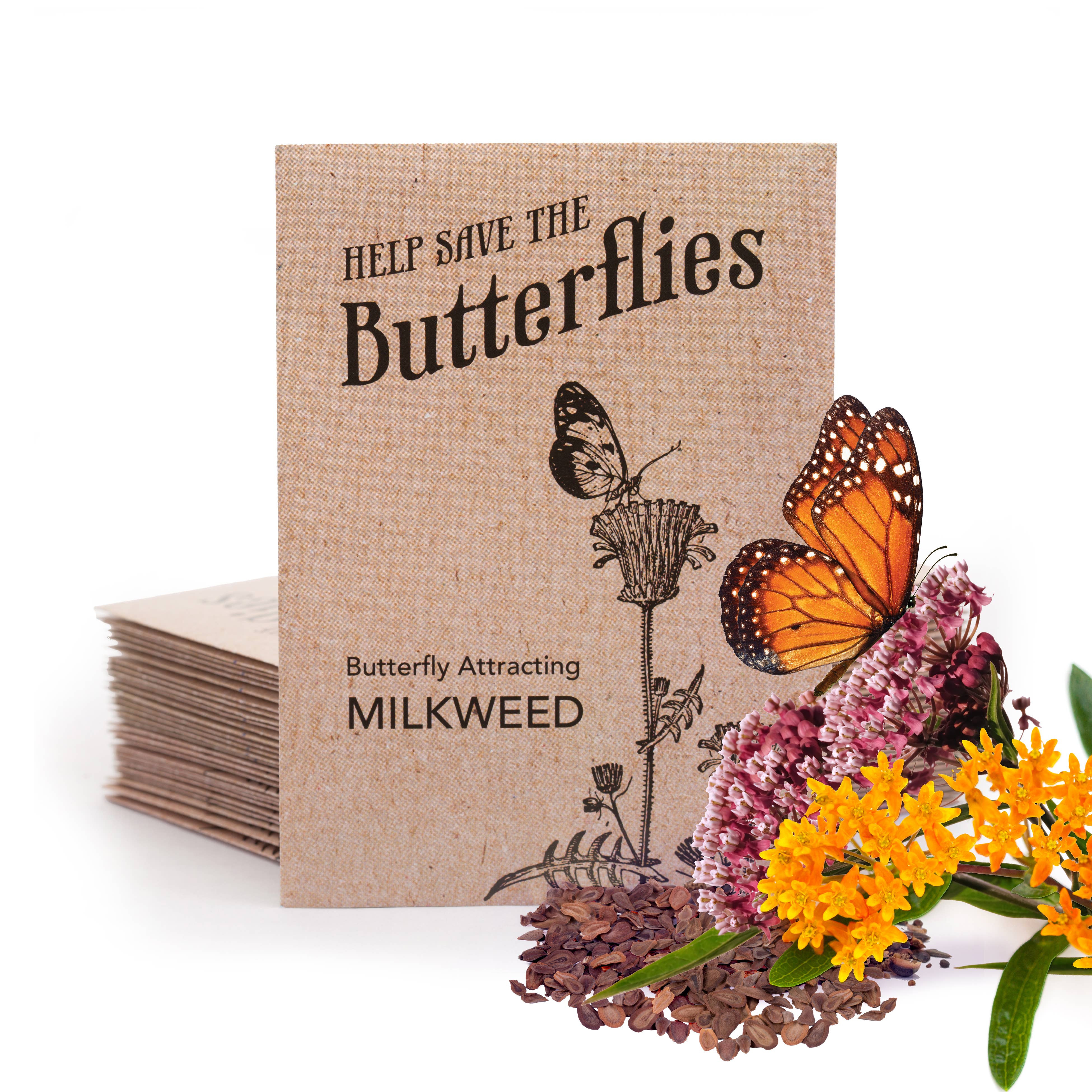 Bentley Seed Co. - Wholesale Plant Seeds - Help Save the Butterflies - Milkweed Mix Seed Packets2