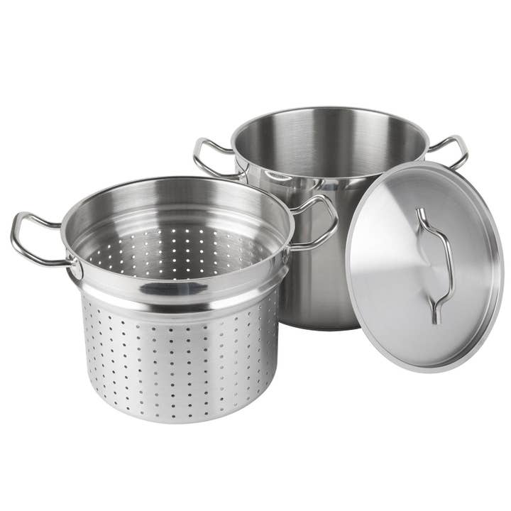 KT Supply - Vendita all'ingrosso Contenitori/Organizer da cucina - Cuocipasta in acciaio inossidabile 18/8 da 20 Qt