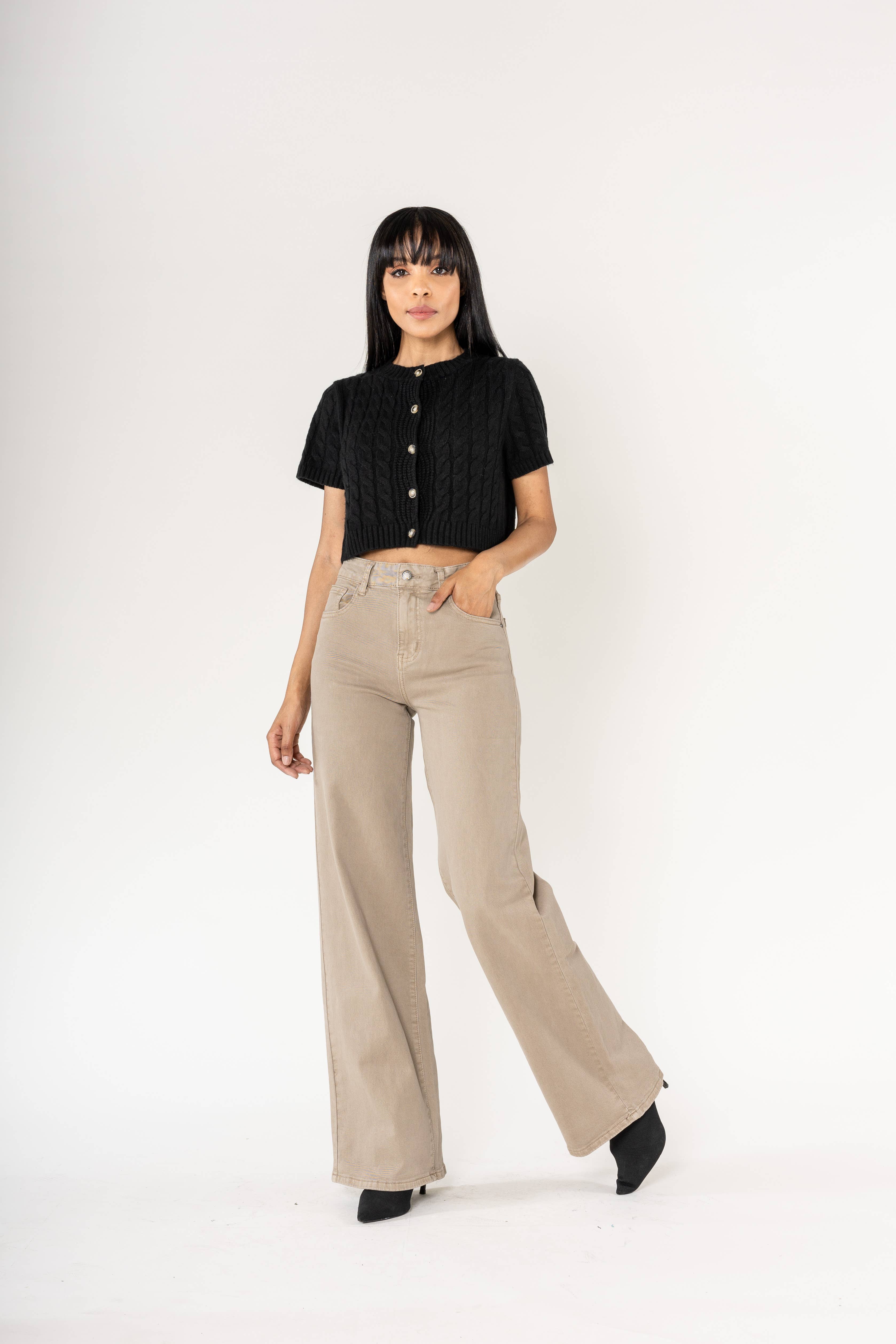 Nina Carter - Vente Jean – femme - Wide leg jean Nina Carter couleur stretch J25116