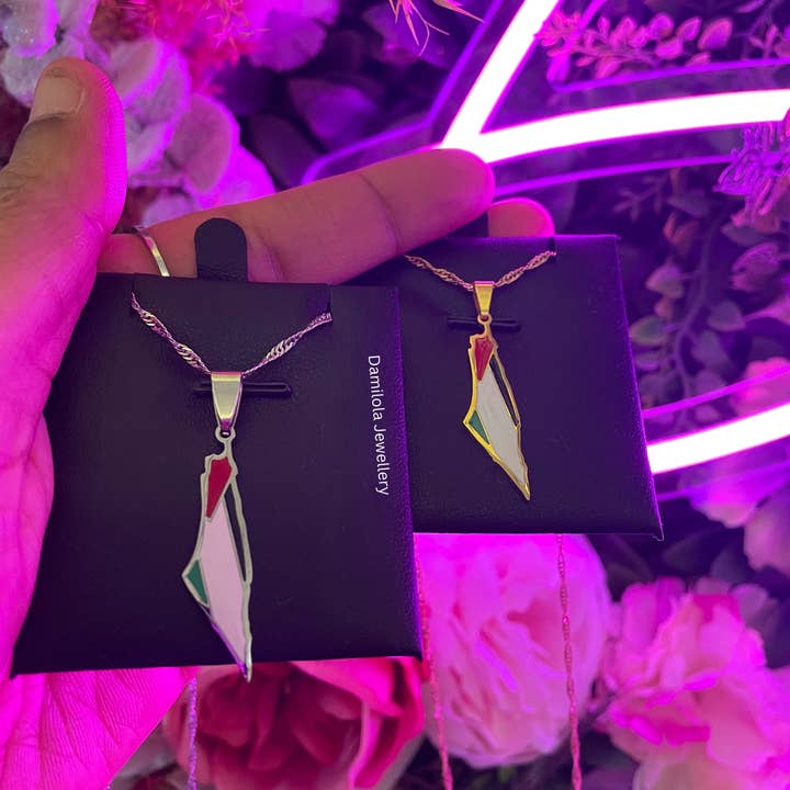 Palestine Flag Necklace for wholesale by Damilola Jewellery