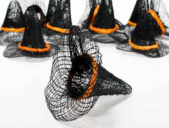 Factory Direct Craft - Wholesale Doll Clothing - Kids - Mini Halloween Black Sinamay Witch Hat - Select Size 3