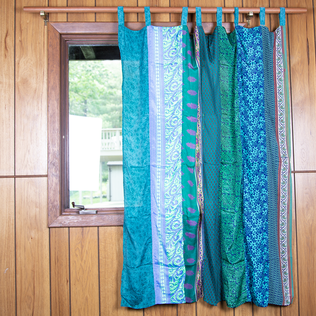 Sunshine Joy - Wholesale Gordijn - Gemengde sari patchwork gordijnen 137 x 160 cm8