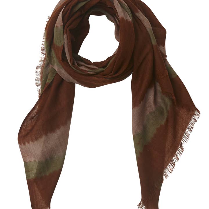 July To June - Wholesale Scarf - Women's - Saint-Moritz Brown Wool Scarf