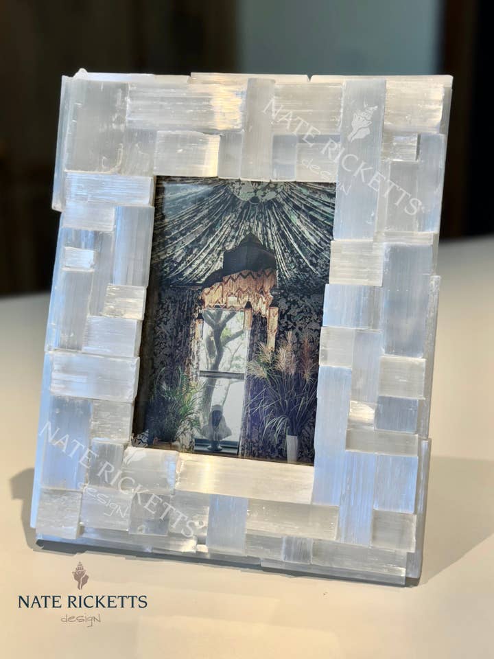 Selenite Mosaic Frame for wholesale by Nate Ricketts Design