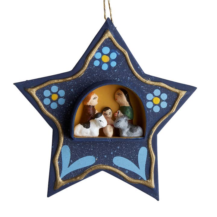 Ten Thousand Villages - Wholesale Ornament - * Tiny Retablo Star Ornament