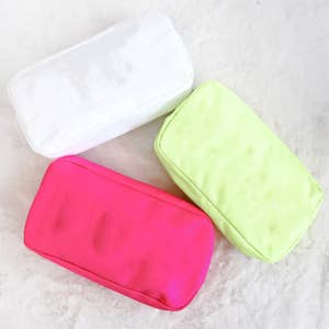 Small Square Zippered Nylon pouch bag - Assorted Colors – Peace Love  Fashion Wholesale