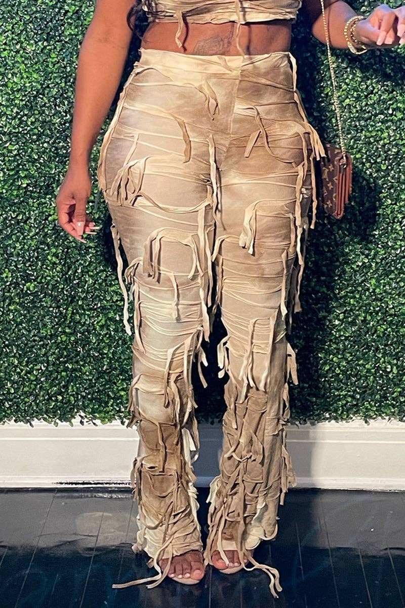 Mccolin - Wholesale Pants - Women's - Distressed Fringe Casual Pants6