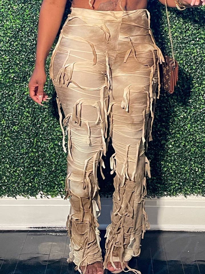 Mccolin - Wholesale Pants - Women's - Distressed Fringe Casual Pants6