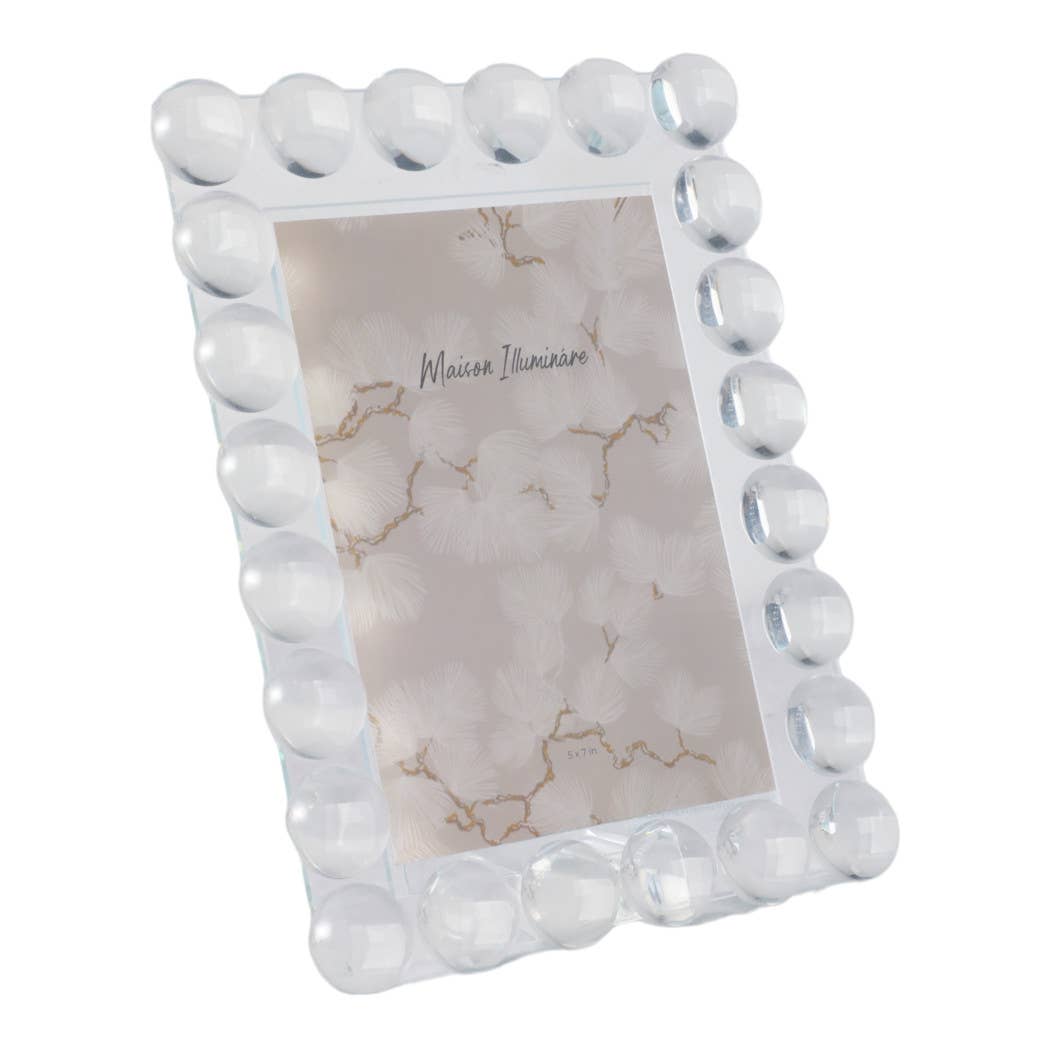 Sagebrook Home - Wholesale Picture Frame - Crystal Bubble Spherical Border Photo Frame - Clear, 5x7 in.5