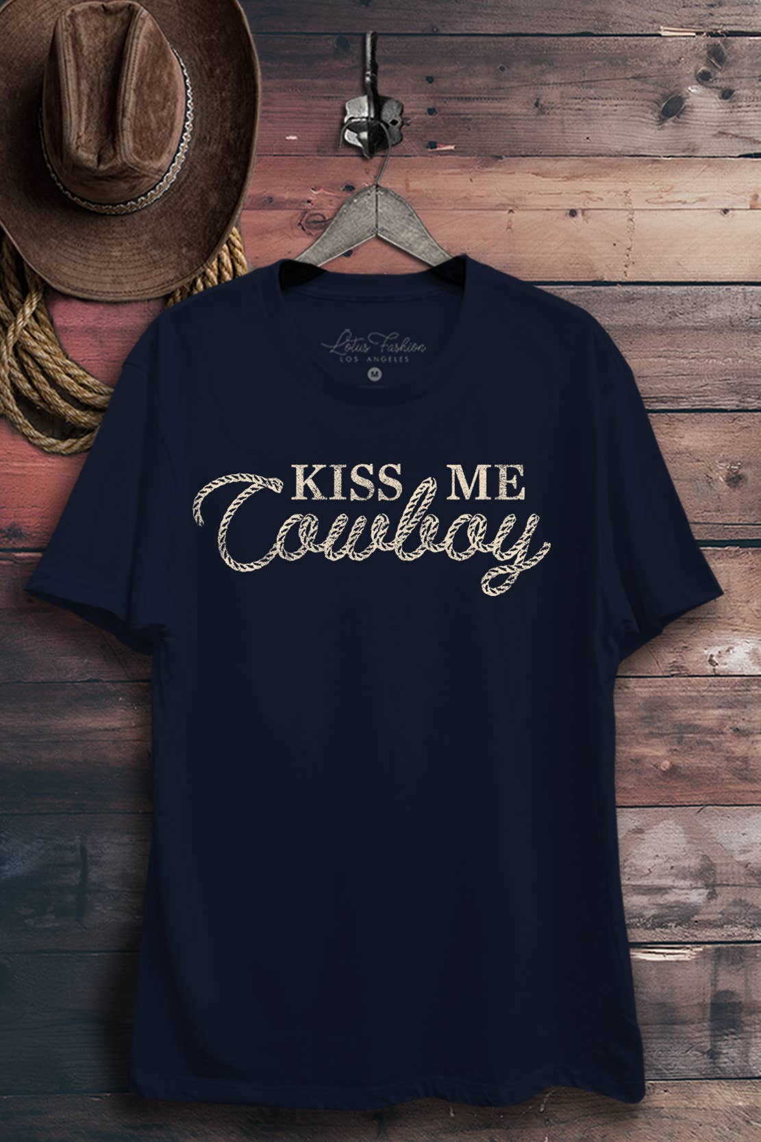 Lotus Fashion Collection – wholesale T-shirt (graphic) – women's – Kiss Me Cowboy Graphic Top1
