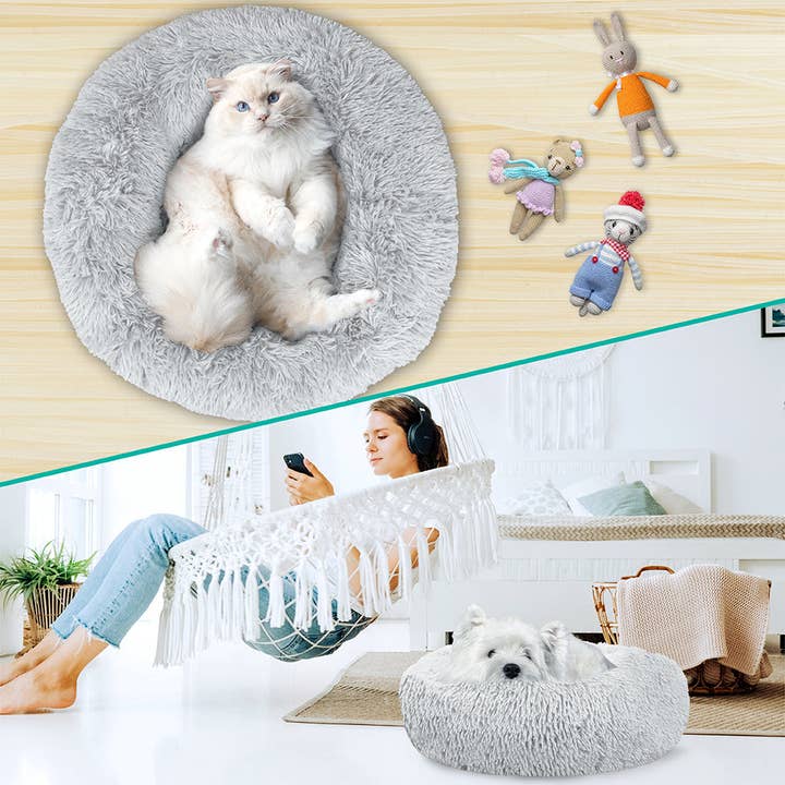 PetAmi - Wholesale Pet bed – Cat/dog - Fluffy Calming Donut Pet Bed25