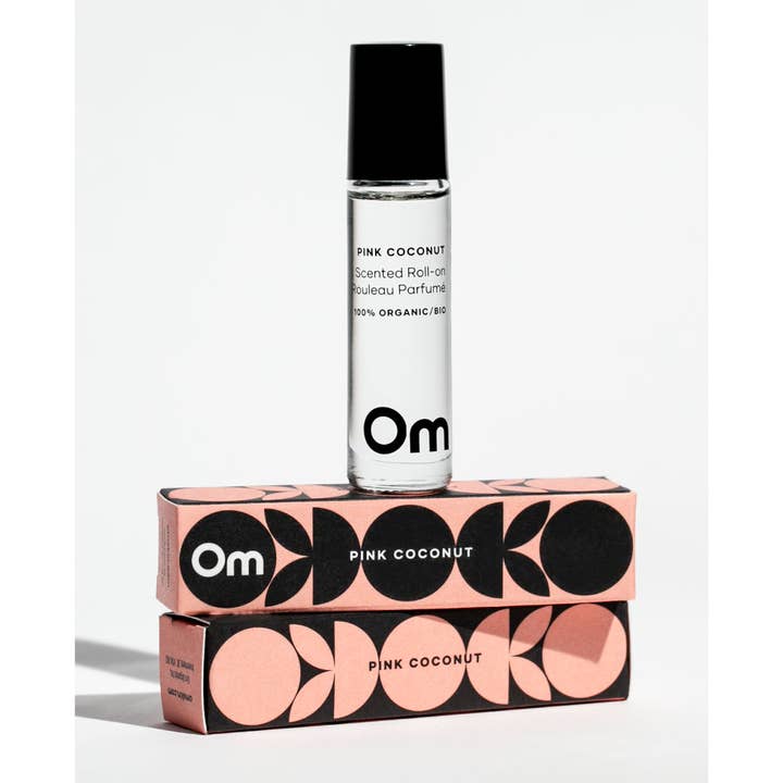 Om Organics Skincare - Vente Parfums à bille - Roll On parfumé à la noix de coco rose3