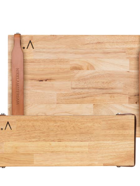 Nikki Amsterdam Handmade Rubberwood Serving Tray for wholesale by Nikki.Amsterdam