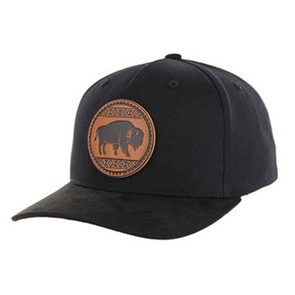 S & J Gift Inc – Boné de beisebol - Unissexo por atacado – Boné de Algodão NATIVE BUFFALO com Viseira de Camurça e Fecho Snapback1
