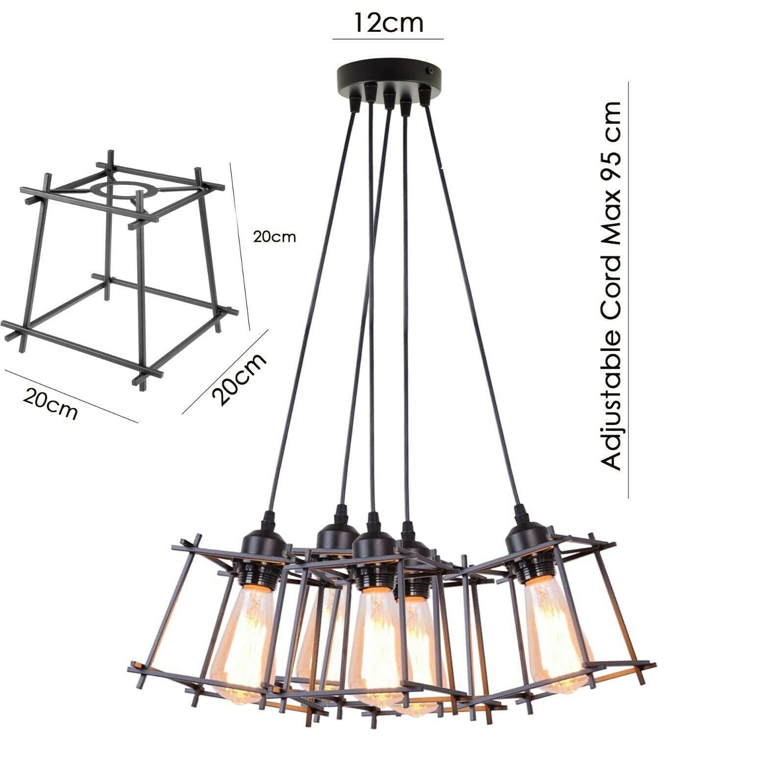 Ledsone – wholesale Chandelier/hanging light – Vintage Industrial Retro Ceiling Light Cage Loft Chandelier3