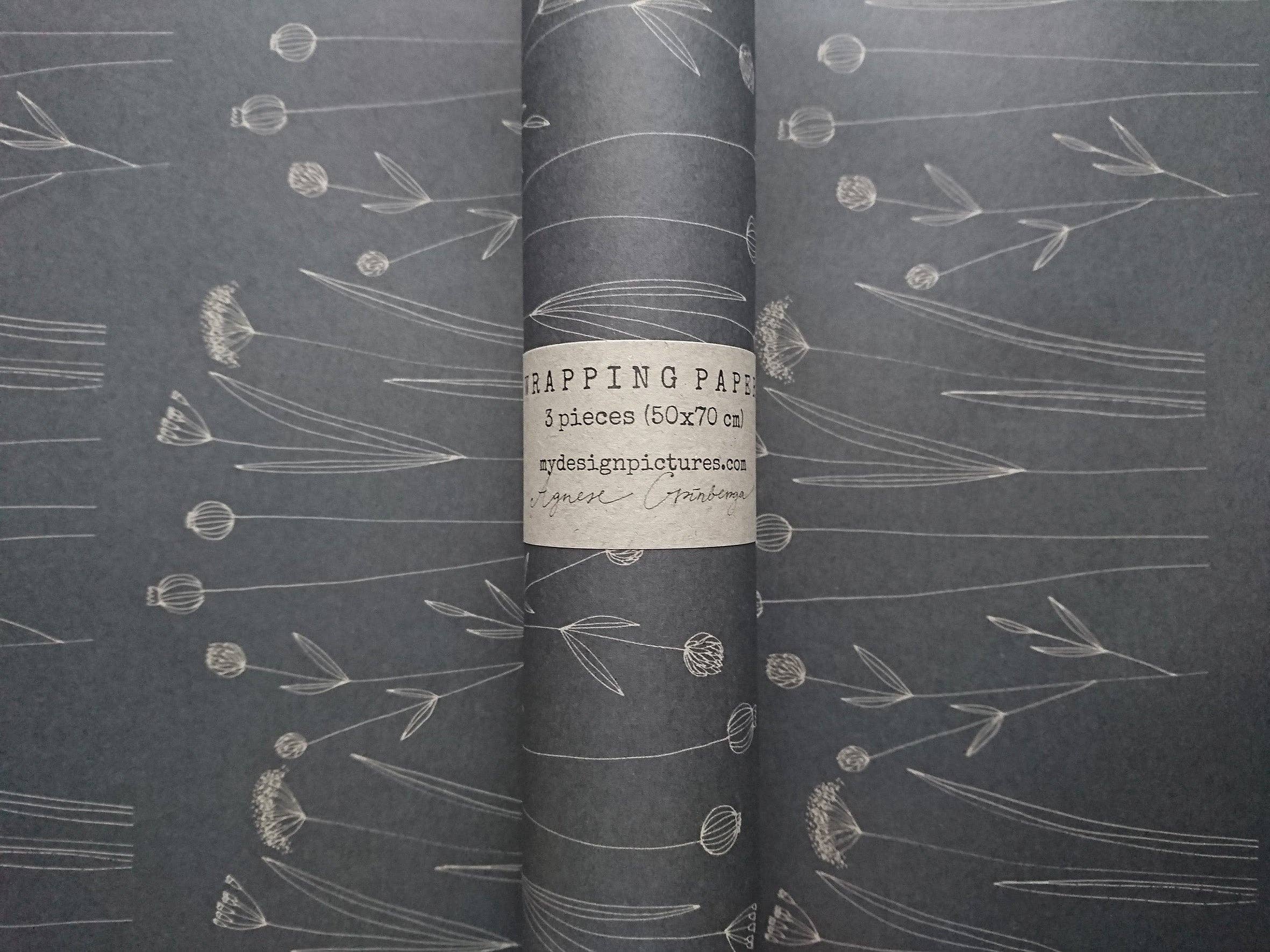 MyDesignPictures – Engroshandel Indpakningspapir – Sæt med 3 stykker Grafisk Blomster Kraft Indpakningspapir5