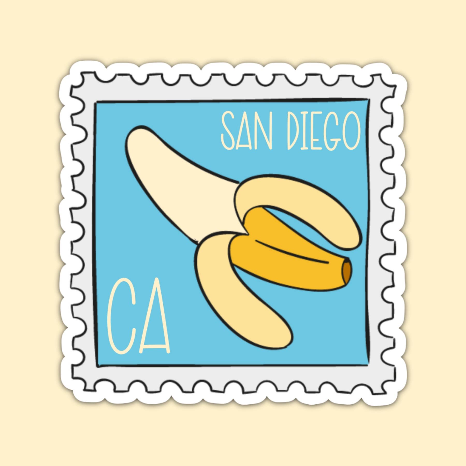 The State Stickers - Wholesale Sticker - Custom Location Banana Stamp Sticker2