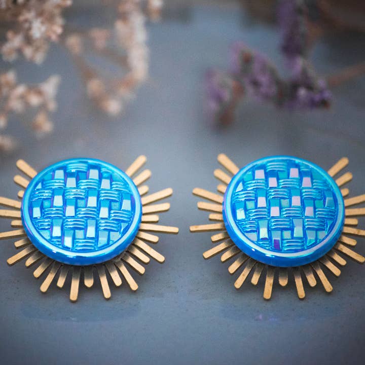 Boucles d'oreilles Solare Cécile bleu pour la vente par Assuna