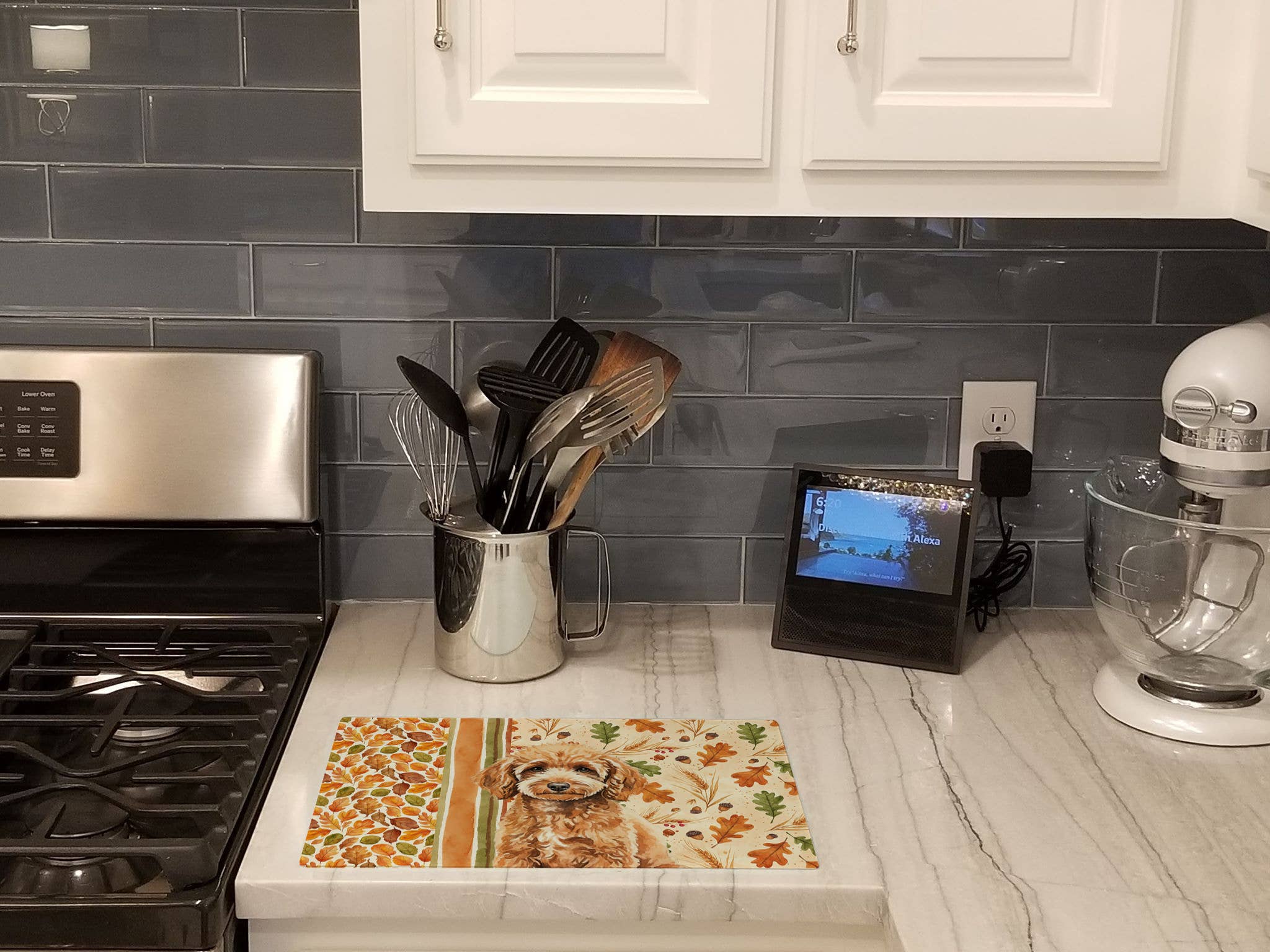 Caroline's Treasures - Wholesale Cutting Board - Miniature Apricot Poodle Heirloom Fall Cutting Board WDK7960