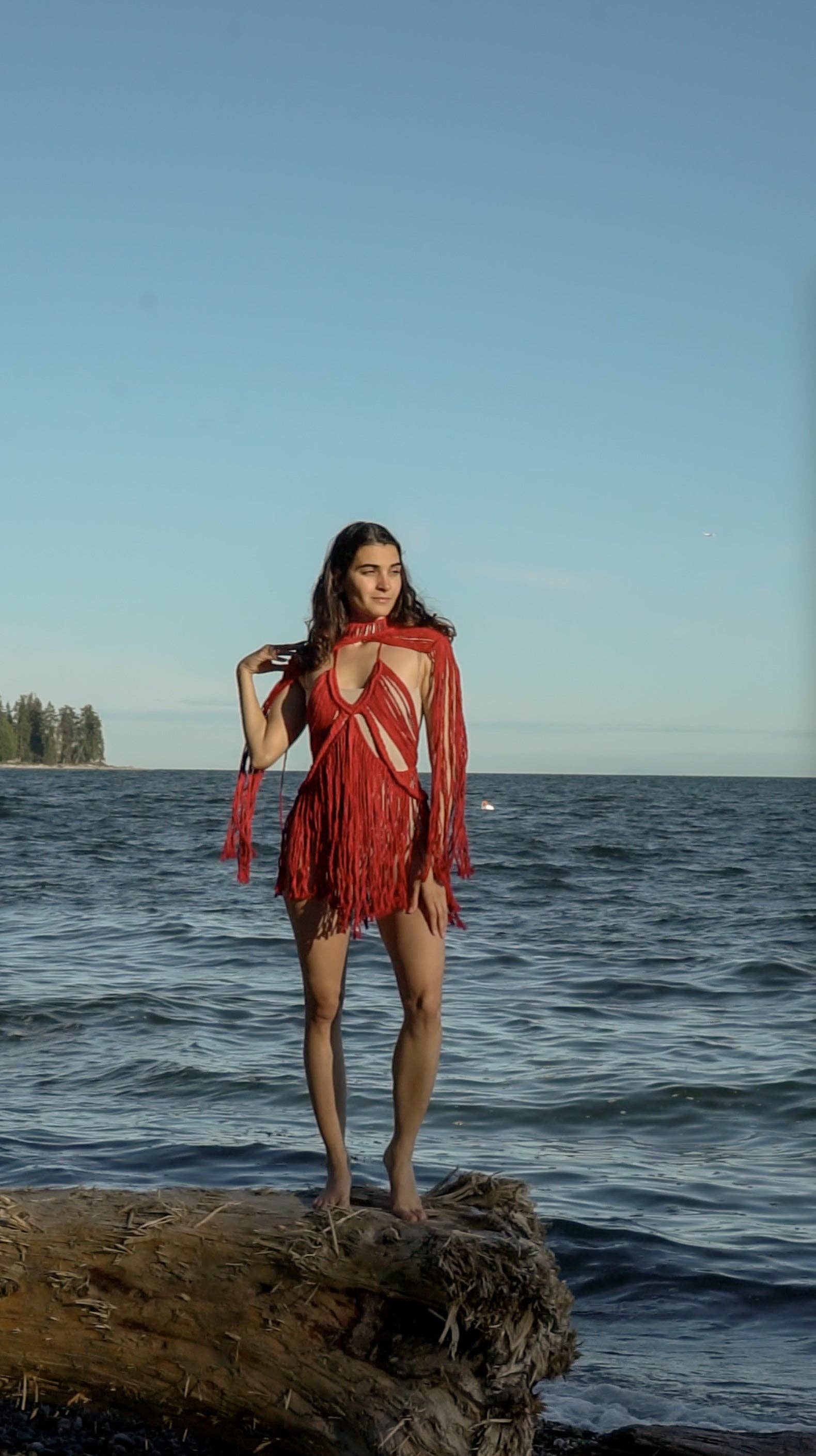 AstraWander – wholesale Swim cover-up – Women’s – Red Aphrodite Macrame Dress9