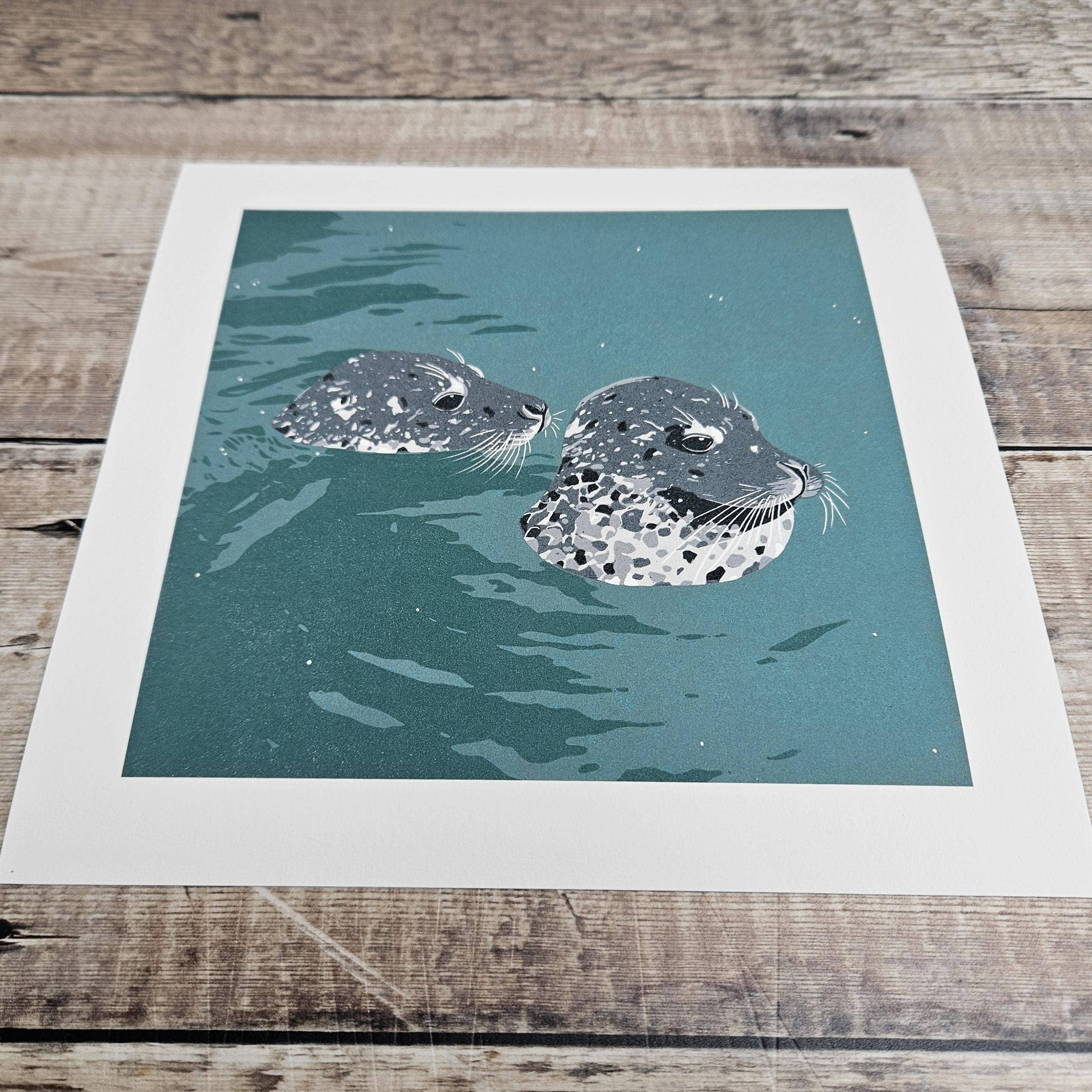 Flotsam Prints - Wholesale Art Print - Two Seals - Archival Quality Giclée Print5