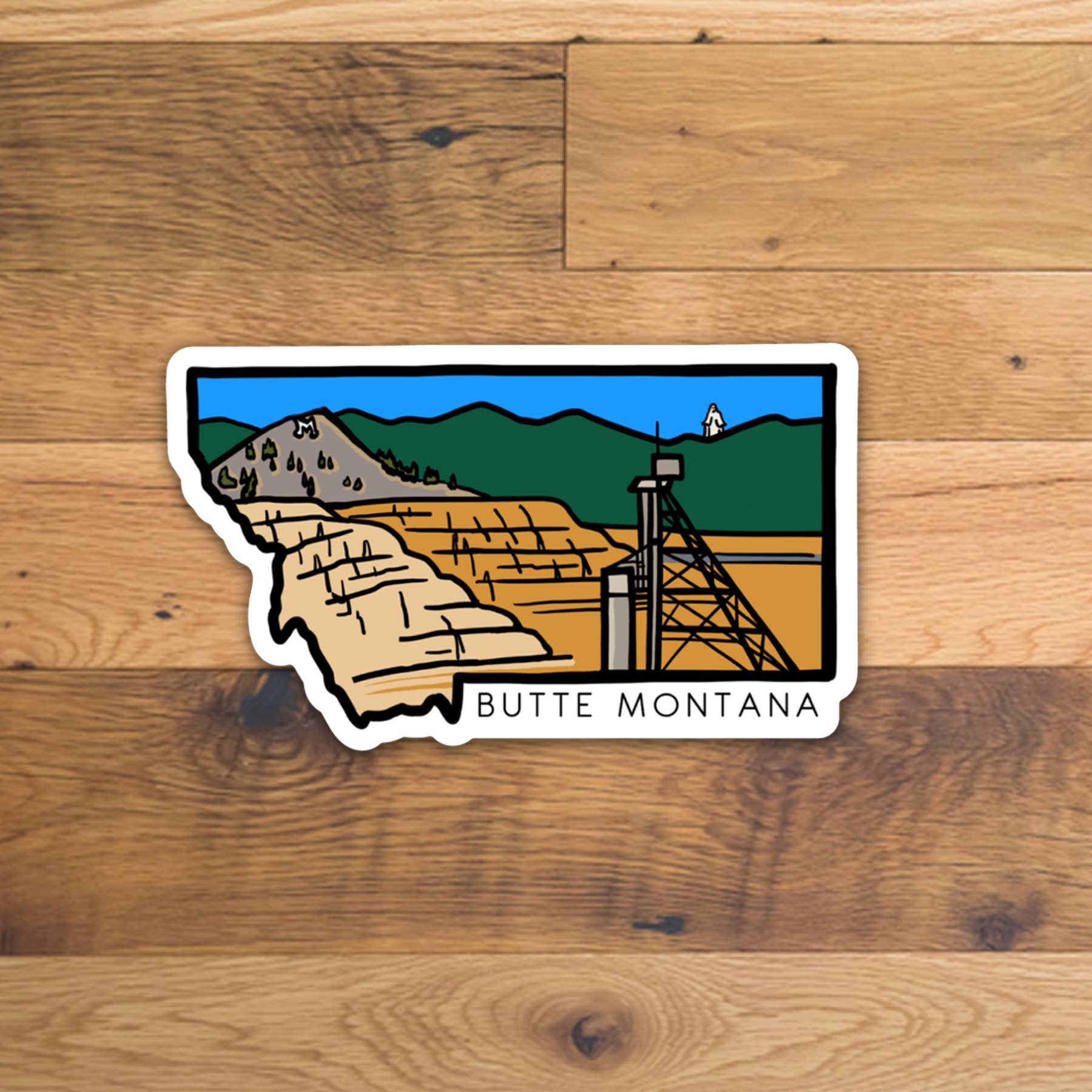 Corvidae drawings & designs – Engroshandel Klistermærke – Butte, Montana Sticker1