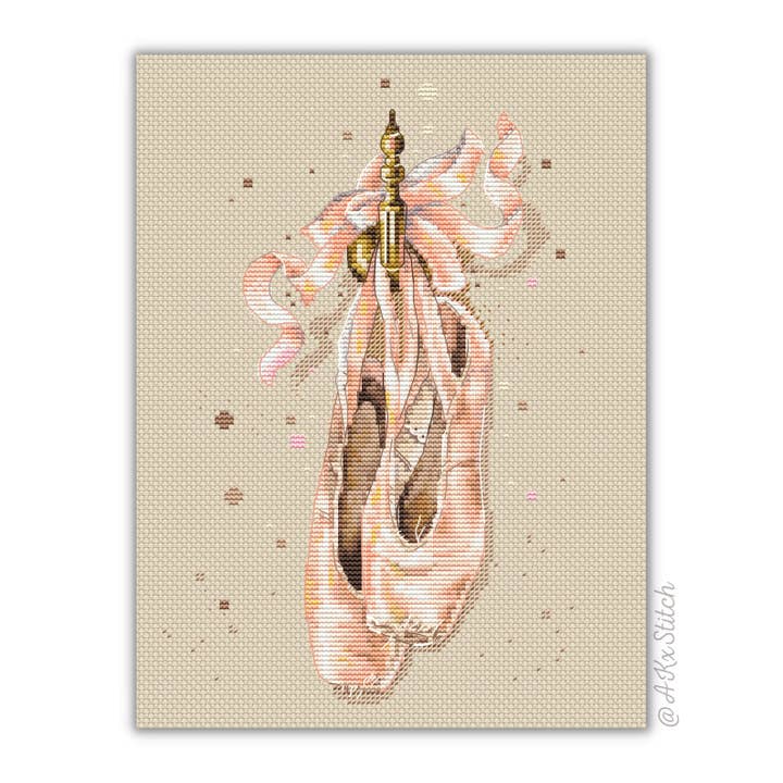 Kit point de croix pour chaussures Ballet Pointe pour la vente par AKxStitch