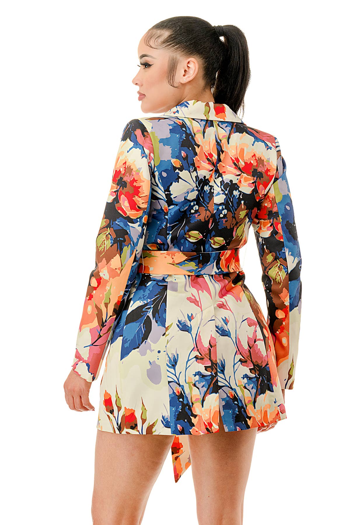 Namatt Design - Wholesale Blazer - Women's - Plus Long Sleeve Tie Waist Blazer20