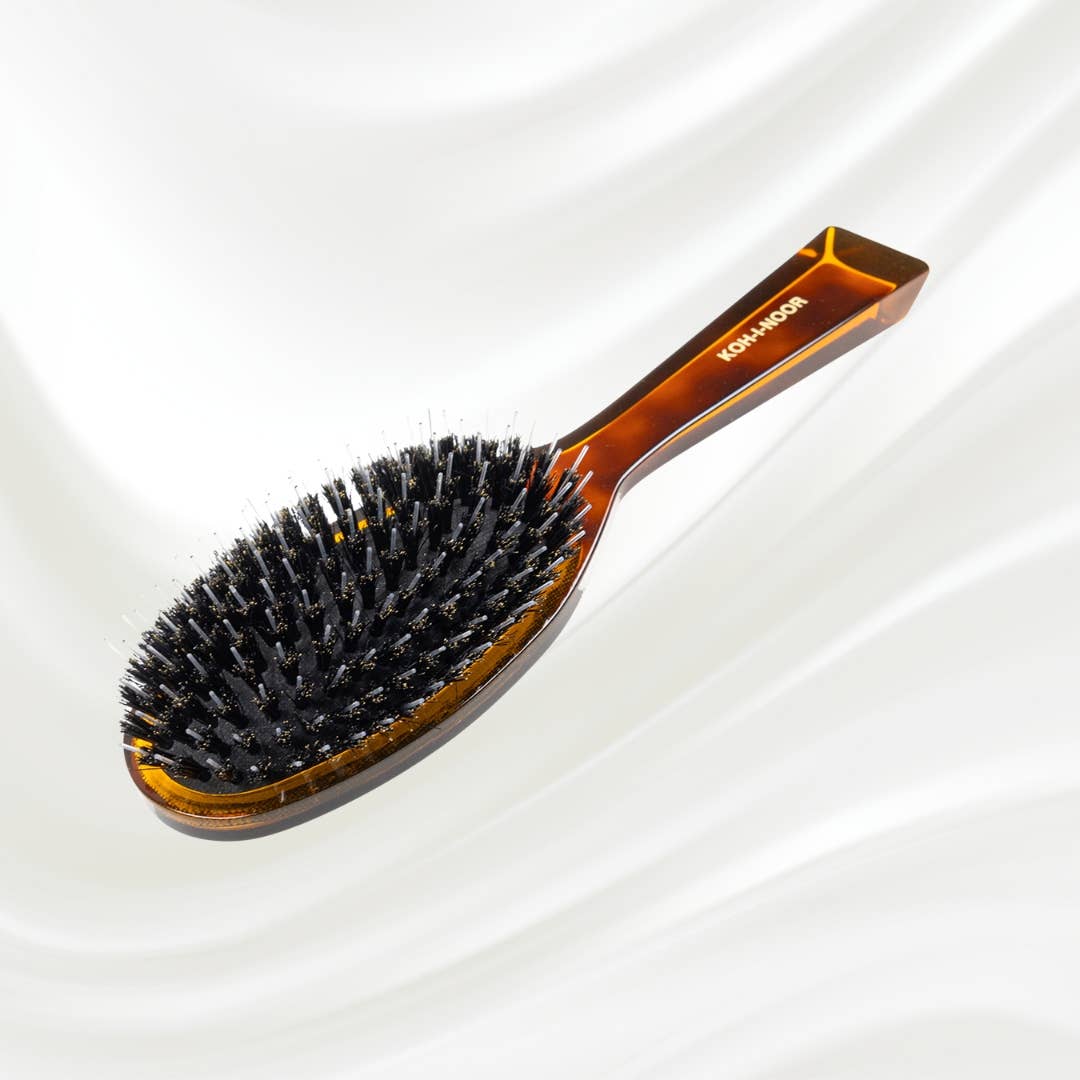 Koh-I-Noor - Vendita all'ingrosso Spazzola/pettine - Spazzola grande ovale Jaspe con setole di cinghiale e punte in nylon1