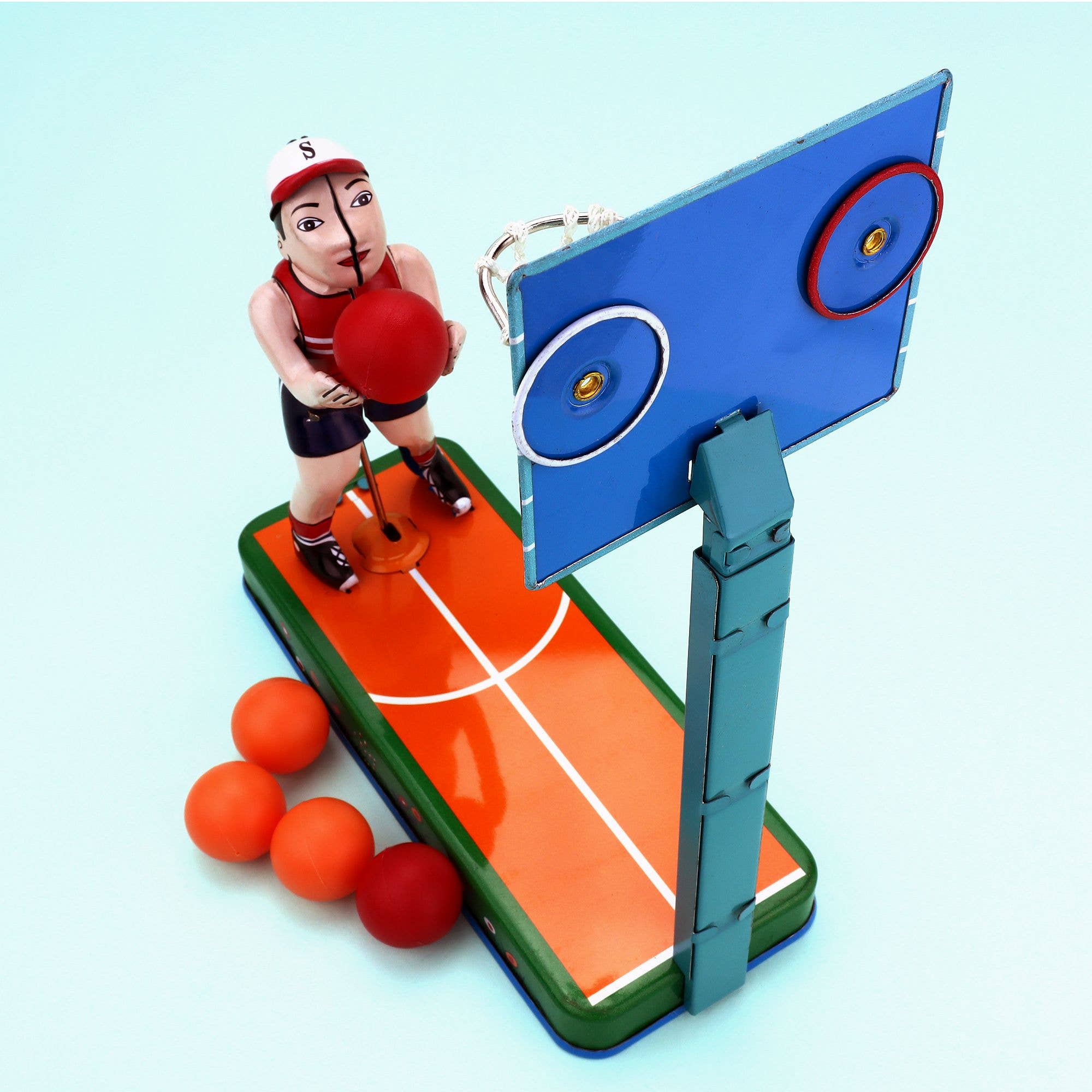 Tribal Trade GmbH - Wholesale Decorative Figurine - Tin toy basketball player basketball made of tin5