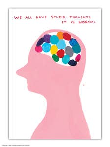 David Shrigley x Brainbox Candy – wholesale Notebook – Funny Gift - David Shrigley A6 Notebook - Stupid Thoughts0