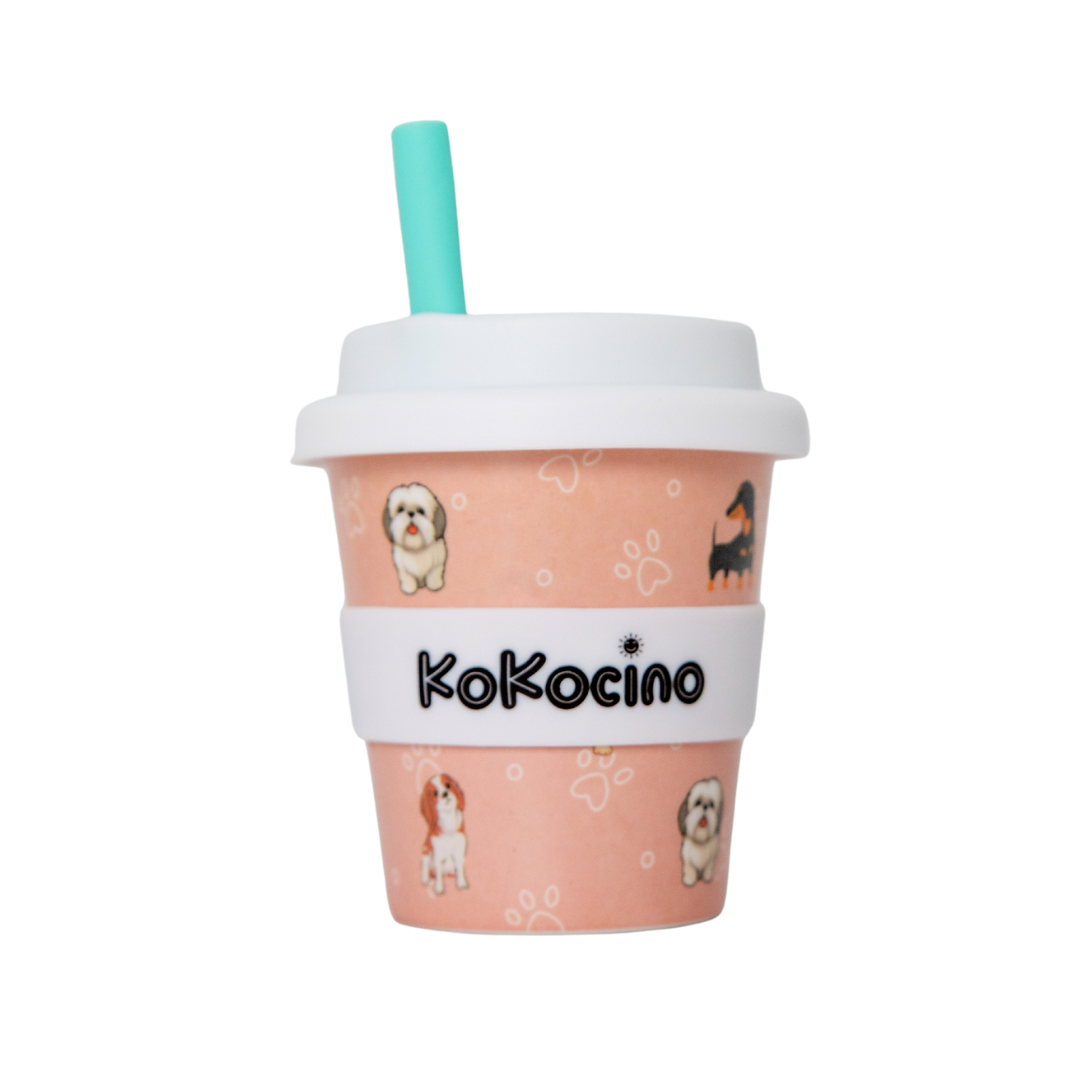 KoKocino - Wholesale Drinking Glass/Cup - Kids & Baby - Pawesome Cuppupcino Babyccino cup + Straw + Pop-it toy 120ml1
