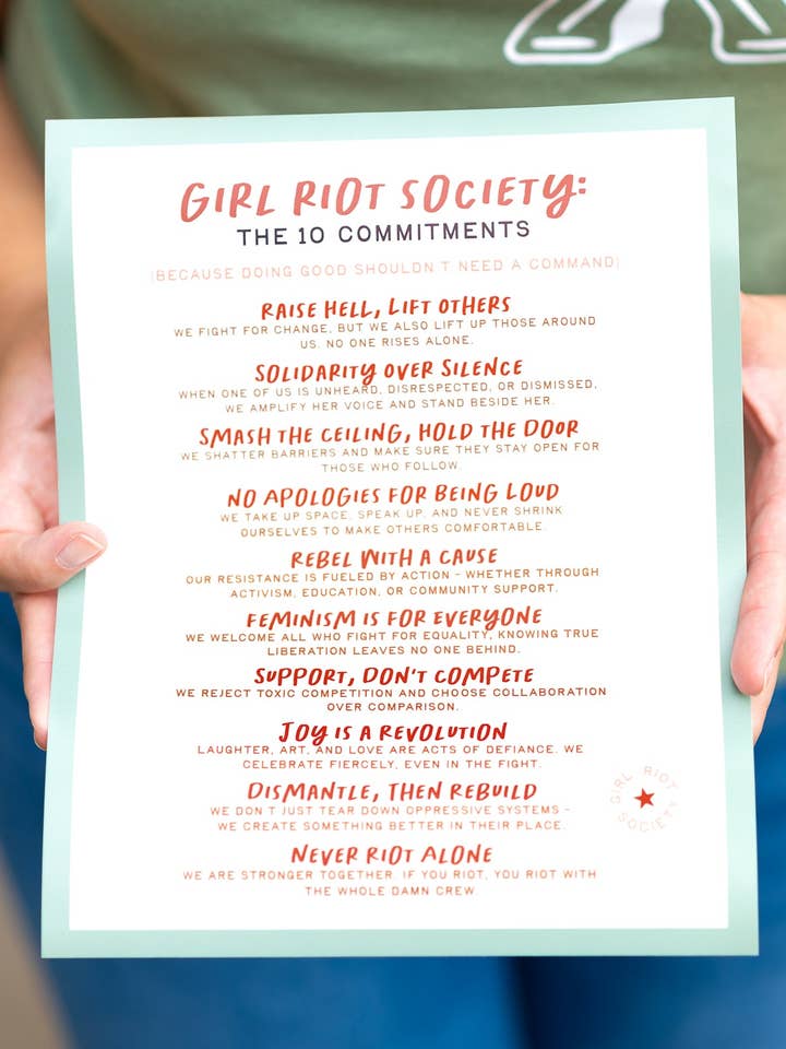 Girl Riot Society Art Print - Committments - Wholesale for wholesale by Girl Riot Society by Mosaic Makers Co