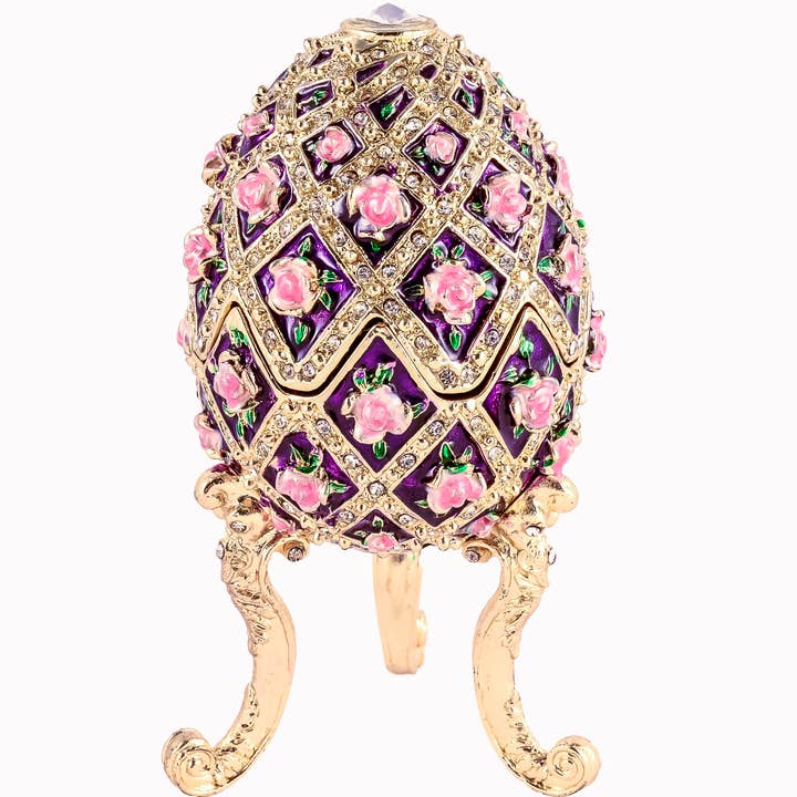 Ciel Collectables - Wholesale Jewelry Box/Organizer - Faberge Design Musical Egg Trinket Box. Hand Made with Swar