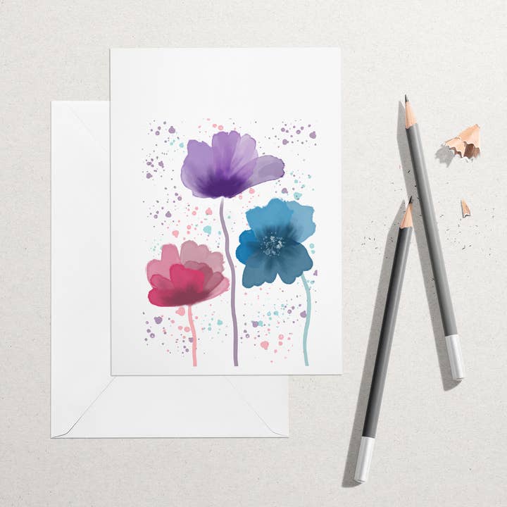 Watercolor Petunias for wholesale by Marylin Hoffman Art